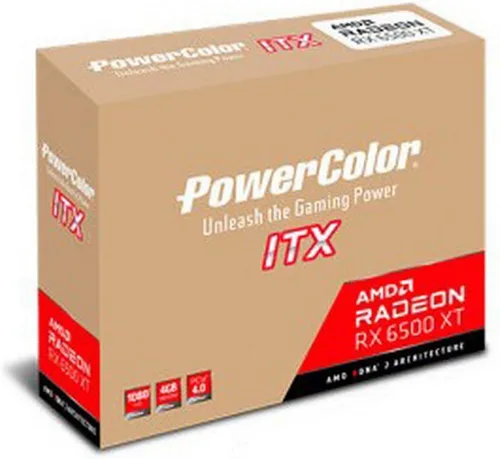 Miniatura 2 de PowerColor AMD Radeon RX 6500 XT ITX - Tarjeta gráfica para juegos con memoria GDDR6 de 4 GB