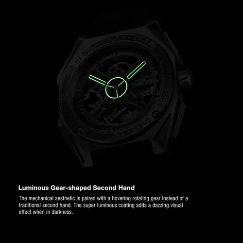 Miniatura 4 de CIGA Design Reloj mecánico automáticomanual de la serie Magician de acero inoxidable y titanio, funda desmontable de cristal de zafiro, correa