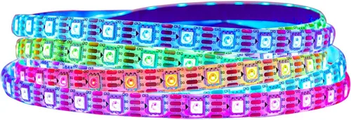Miniatura 8 de WS2815 Tira de LED RGB direccionable individualmente (actualizado WS2812B) 3.2ft 144Pixels Smart Flexible Dream Luz LED de doble señal a todo