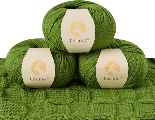 Miniatura 25 de 100% lana merino para tejer y ganchillo, hilo lujoso y suave de 6 cabos para tejer y crochet a mano, 1.76 oz/50 g, 127 yardas/116 metros