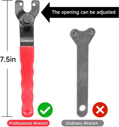 Miniatura 2 de Amoladora angular Llave de pasador ajustable universal para máquina amoladora angular (rojo)