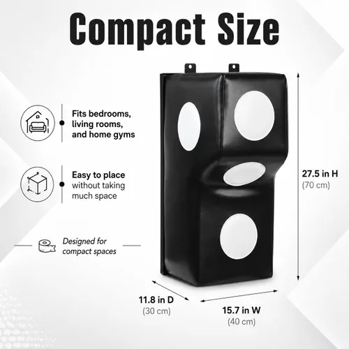 Miniatura 2 de Saco de Entrenamiento de Boxeo para Montaje en Pared - Objetivo de Entrenamiento de Boxeo Uppercut - Saco de Boxeo Pesado para Adultos
