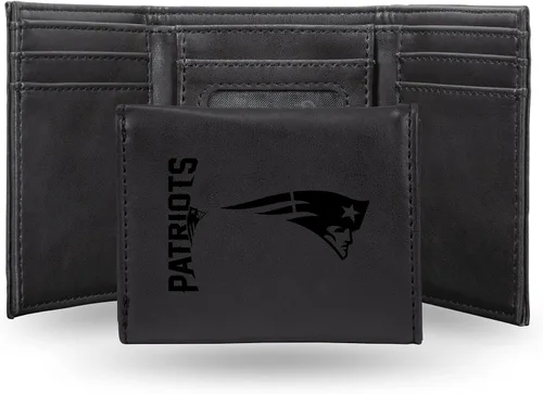 Miniatura 18 de Rico Industries Billetera marrón con grabado láser de la NFL, Baltimore Ravens, Trifold