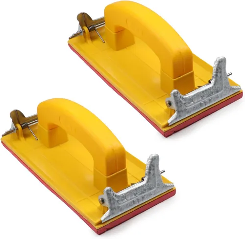 Miniatura 7 de Utoolmart Lijadora de mano con mango, soporte para papel de lija para madera, paneles de yeso, pulido de metal, 1 unidad Rojo (red 1pcs)