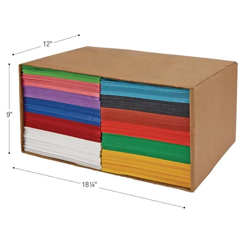 Miniatura 8 de Colorations Papel de construcción, suministros de arte para el aula, papel de manualidades de 9 x 12 pulgadas, paquete de 2200 hojas, papel