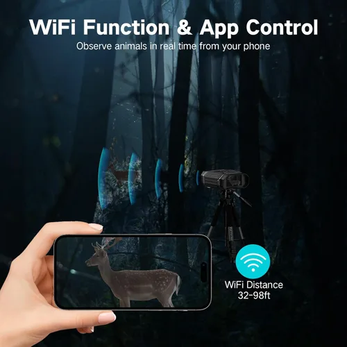 Miniatura 3 de Gafas de visión nocturna, prismáticos de visión nocturna 4K con control de aplicación y GPS, grabación de video y fotos Full HD, prismáticos