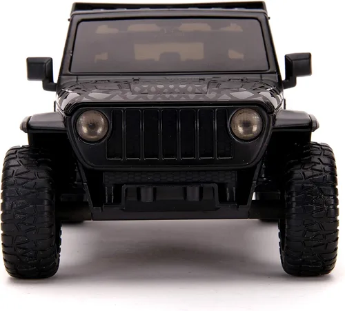 Miniatura 2 de Jada Toys Just Trucks 1:24 2020 Jeep Gladiator con estante de coche fundido a presión negro B&M, juguetes para niños y adultos