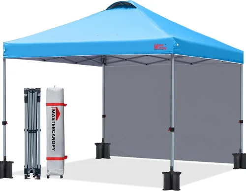 Miniatura 31 de MASTERCANOPY - Toldo desplegable duradero con 1 pared lateral (6.6 x 6.6 pies, caqui)