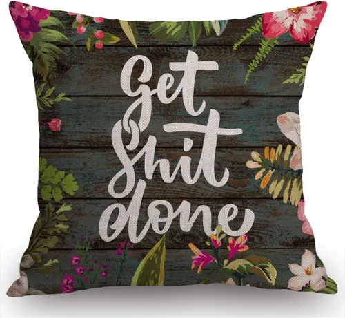 Miniatura 4 de Swono Funda de almohada decorativa con cita divertida, recién salido de f CKS, funda de cojín decorativa para decoración del hogar, 18 x 18