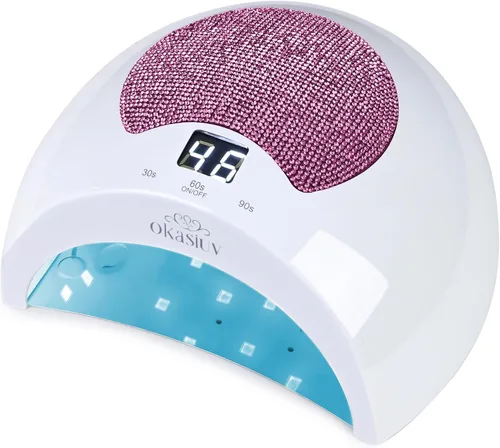 Lámpara de uñas LED UV recargable con diseño de diamante y control táctil, 3 ajustes de temporizador, secado rápido para todos los esmaltes de gel,