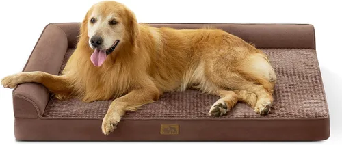 Miniatura 14 de COZY KISS Cama ortopédica para perros de tamaño mediano y pequeño, cama de jaula para perros, cama en forma de L con parte inferior antideslizante