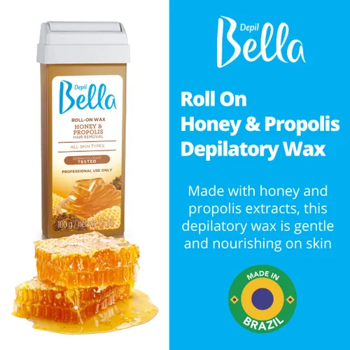 Miniatura 2 de Depil Bella Rollo de cera depilatoria de miel y propóleos Depilación corporal, cartucho de cera para depilación Para hombres y mujeres Auto