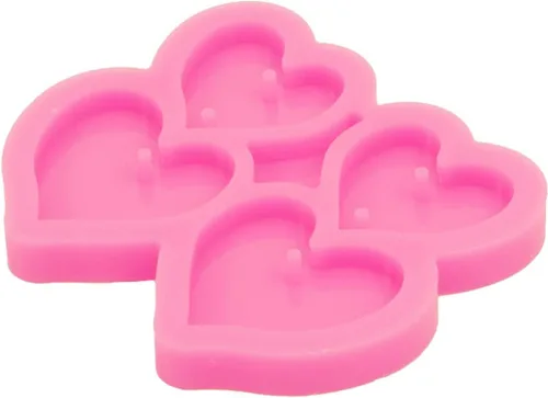 Miniatura 4 de Angel Wings Moldes de resina para pendientes, moldes de silicona para aretes de resina epoxi para hacer aretes en forma de corazón, joyería artesanal