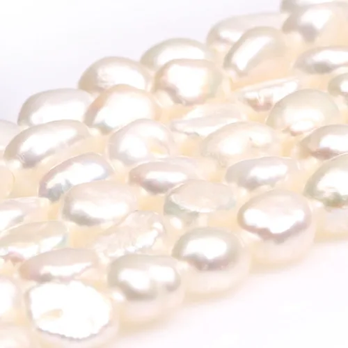 Miniatura 3 de JOE FOREMAN Perlas auténticas perlas de 0.197-0.236 in de arroz barroco blanco ovaladas cultivadas de agua dulce para collares y manualidades