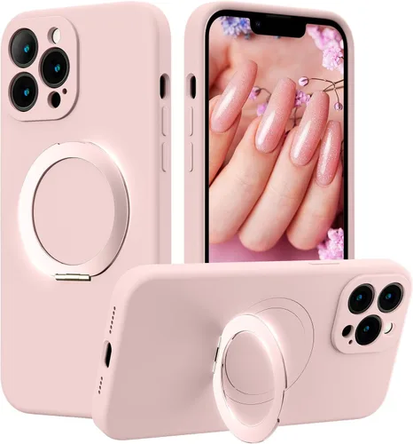 Miniatura 45 de Funda de silicona con soporte para iPhone 17 Pro [compatible con MagSafe] [Protección completa de la cámara] (6.3 pulgadas 2025), fundas de teléfono