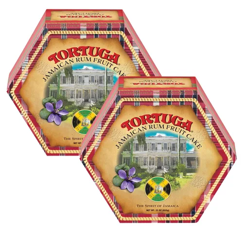 Miniatura 6 de Tortuga Pastel de Frutas Navideño Jamaiquino - 23oz - Un Exquisito Pastel de Frutas con Ron para Rellenos de Calcetín, Cestas de Regalo - Pasteles