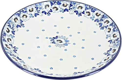 Miniatura 13 de Cerámica pulida de rosa azul – Plato de cena Athena marrón – 10.5 pulgadas de diámetro – Ideal para comidas diarias, comidas informales o como
