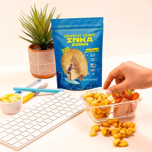 Miniatura 4 de Inka Corn Nueces, maíz gigante tostado sin gluten, sabor original, 4 onzas (paquete de 6)
