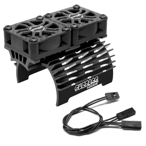 OGRC Ventiladores de refrigeración RC Dual de 30mm 27000 RPM Disipador de calor para motor de coche RC con cubierta de metal 4068 4274 Disipador de
