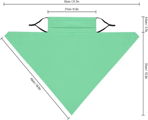 Miniatura 2 de Bufanda de protección solar UV, bufanda triangular reutilizable con lazo para las orejas