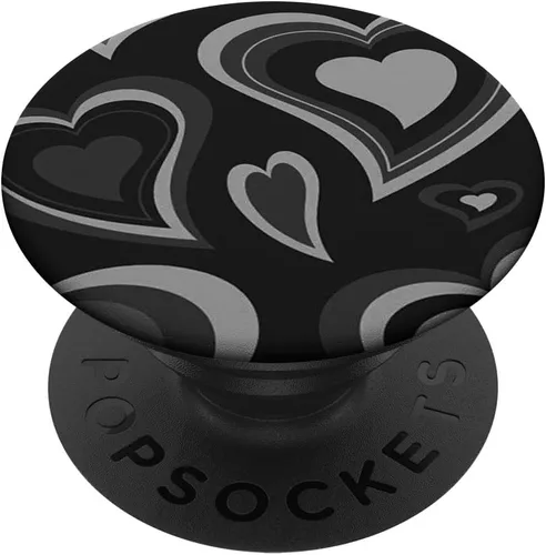 Miniatura 6 de PopSockets retro estéticos de corazones negros MagSafe PopGrip para iPhone