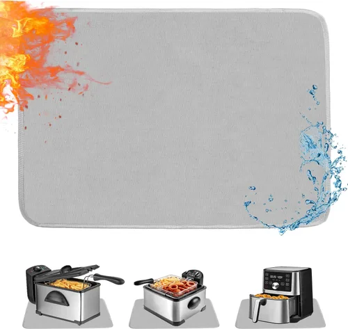 Miniatura 22 de Alfombrilla resistente al calor para freidora de aire, freidora profunda, horno, almohadillas calientes negras de 12 x 14 pulgadas para protector