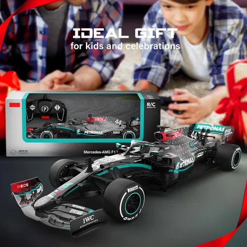 Miniatura 7 de Voltz Toys Auténtico auto de control remoto Mercedes-Benz F1 W11 con licencia 1:18, colección F1 para niños y adultos, auto RC de 2.4 GHz para 1:18