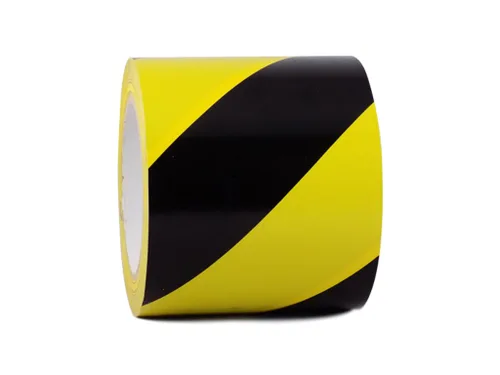 Miniatura 17 de GGR Supplies SST-618C Cinta de seguridad adhesiva de franja de advertencia de peligro negra y amarilla: 2" de ancho x 18 yardas. Negro y amarillo