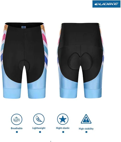 Miniatura 6 de Conjunto de camiseta de ciclismo de manga corta transpirable con acolchado 3D