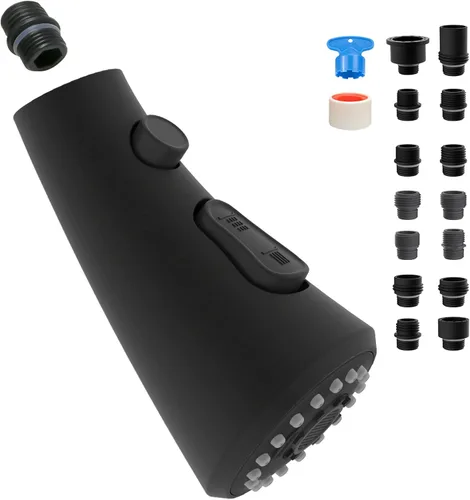 Miniatura 10 de Cabezal de Repuesto para Grifo de Cocina de 4 Funciones, Cabezal Rociador Universal Extraíble para Fregadero de Cocina con 15 Adaptadores Compatible