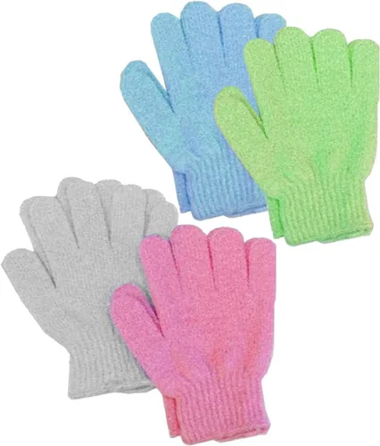 Miniatura 5 de Guantes de baño exfoliantes (4 pares) (solo azul)