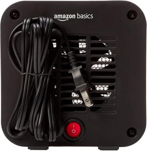 Miniatura 4 de Amazon Basics Calentador de espacio de cerámica, mini calentador para escritorio de oficina, calentador portátil de tienda de campaña