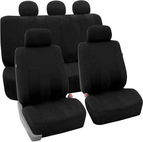 Miniatura 48 de FH Group - Juego completo de fundas para asientos de auto con rayas llamativas, ajuste universal para asientos delanteros de respaldo bajo, Verde
