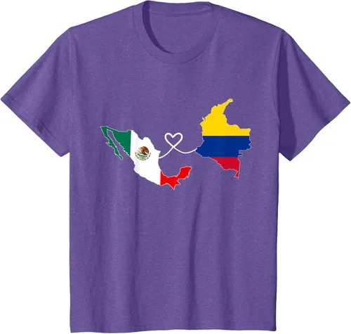 Miniatura 55 de Camiseta Half Colombian Half Mexican Flag Map DNA Mexico Colombia