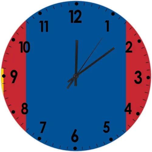 Miniatura 430 de Cheyan Reloj de pared con bandera de Canadá de 12 pulgadas, silencioso, sin tictac, de PVC, funciona con pilas, reloj redondo decorativo, regalo