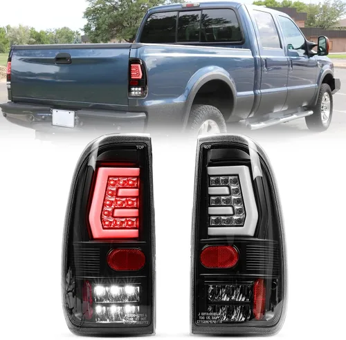 Miniatura 9 de ROXX Conjunto de luz trasera compatible con Ford F-150 1997-2003, F250 F350 F450 F550 1999-2003 Super Duty lado del conductor y del pasajero lente