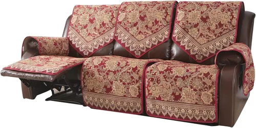 Miniatura 14 de Fundas impermeables para sofá reclinable, fundas antideslizantes para sofá reclinable de 2 asientos, fundas de sofá reclinable de jacquard lavables