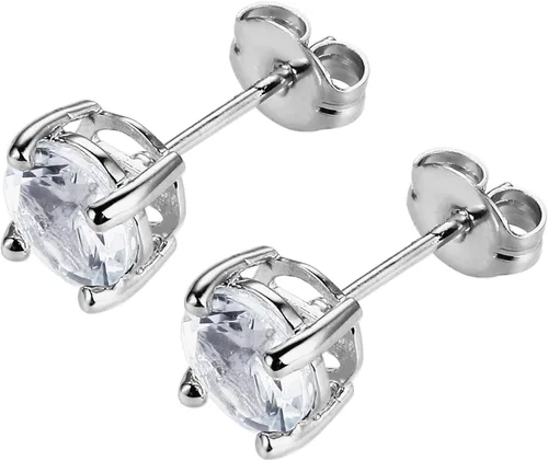 Miniatura 31 de Amazon Essentials Aretes redondos de plata de ley con piedra natal (anteriormente colección Amazon)