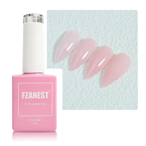 Miniatura 6 de FZANEST Esmalte de uñas en gel azul bebé, color de verano amarillo esmalte en gel para arte de uñas removible LED UV #D15