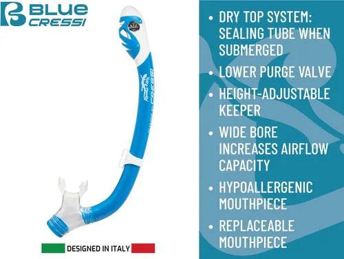 Miniatura 8 de Cressi Youth Snorkel Set for Kids Ages 3 to 8 - Short Adjustable Fins, Silicone Mask, Dry Snorkel - Mini Bonete Pro Dry Set