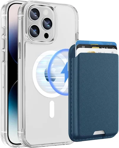 Miniatura 22 de Funda magnética para iPhone 12 Pro Max, cartera magnética desmontable con soporte para tarjetas, [compatible con MagSafe] grado militar, a prueba