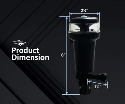 Miniatura 2 de Pactrade Marine Luces de navegación para barcos LED - Luces de navegación rojas y verdes alimentadas por batería para barcos - Adaptador y soportes