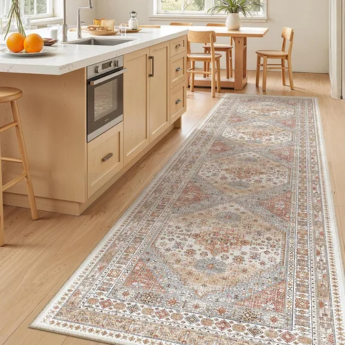 Miniatura 71 de zesthome Alfombra antideslizante para pasillos - Alfombra de pasillo 2x8 para dormitorio, alfombra lavable con respaldo de goma, alfombra suave