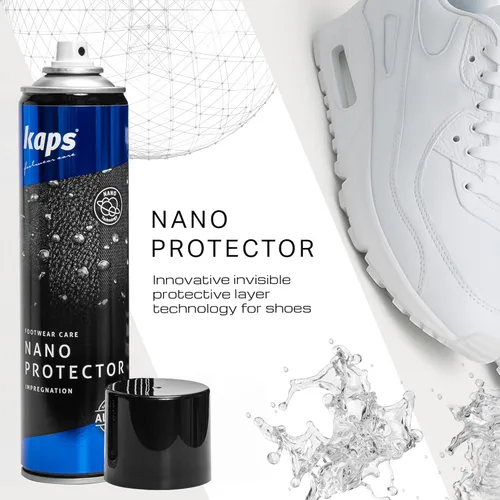 Miniatura 2 de Kaps Nano Protector – 13.52 fl oz – Impermeabilizador de zapatos y botas para cuero, gamuza, nobuck, textil y lona – repelente al agua