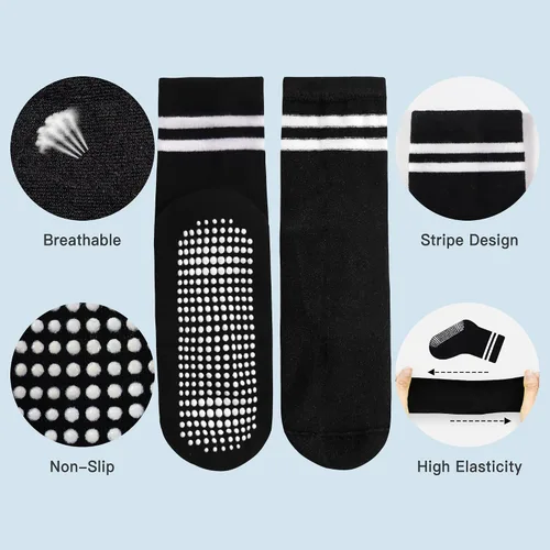 Miniatura 13 de ELUTONG - Calcetines para niños con agarre, antideslizantes, 12 pares para niños, niñas, bebés de 1 a 7 años