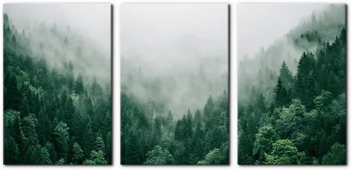 Miniatura 32 de Pacimo 3 Piezas Arte de Pared Verde Pintura Parque Nacional Yosemite Lago de Agua Clara Montañas Árboles Rocas Imágenes Impresiones en Lienzo