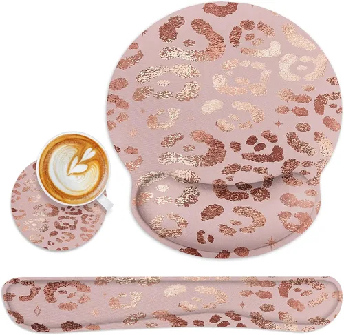 Miniatura 20 de Britimes Juego de alfombrillas ergonómicas para mouse con reposamuñecas, cielo nocturno abstracto, base de goma antideslizante, soporte para muñeca