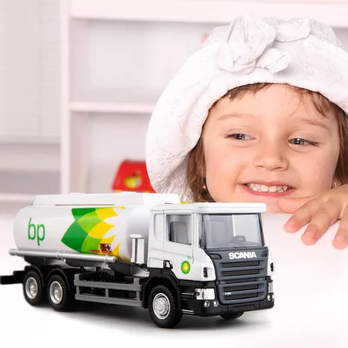 Miniatura 6 de BDTCTK Scania Tanker BP Tanque de combustible modelo de coche de camión de juguete, vehículos de aleación de zinc fundido a presión juguetes