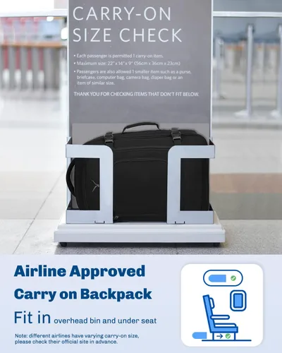 Miniatura 7 de Hynes Eagle Mochila de viaje 40L aprobada para vuelo, mochila de mano para hombre, gran cabina, fin de semana, mochila para computadora portátil