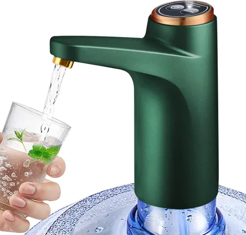 Dispensador de agua BIMVER para botella de 5 galones, bomba de agua cuantitativa de 600ml, bomba de botella de carga USB portátil de 2 colores con